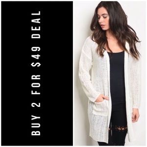 ❄️LAST2️⃣//OFF WHITE KNIT CARDIGAN